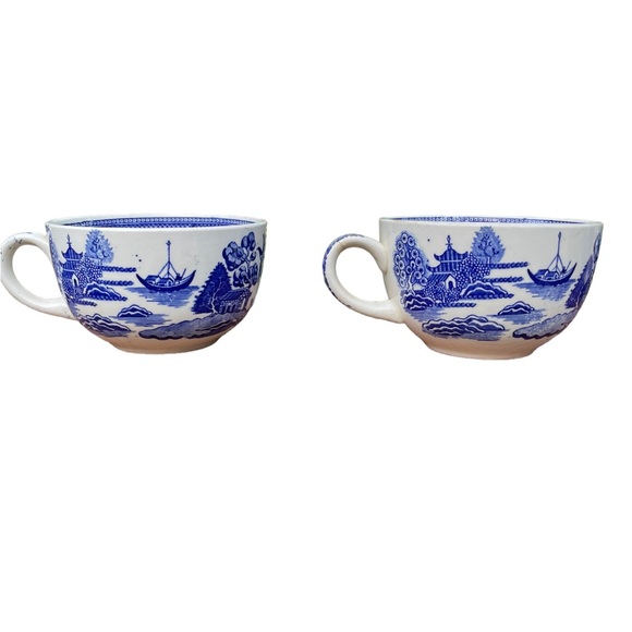 Blue Willow Antique Tea Cups Set of 6 - Picture 7 of 14